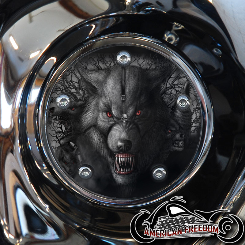 Custom Timing Cover - Angry Wolf